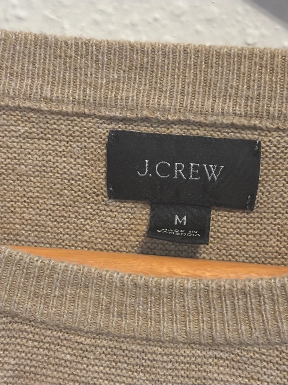 J. Crew Men’s Crewneck Sweater in Light Tan